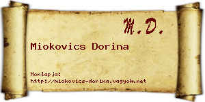 Miokovics Dorina névjegykártya