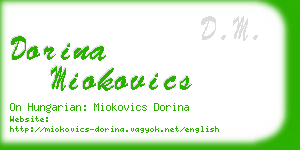 dorina miokovics business card